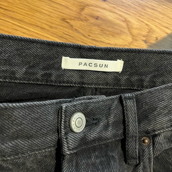 PacSun Black Straight Dad Jeans Timeless Style Size 25 - Picture 2 of 11